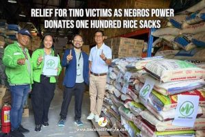 Relief for Tino Victims as Negros Power Donates One Hundred Rice Sacks