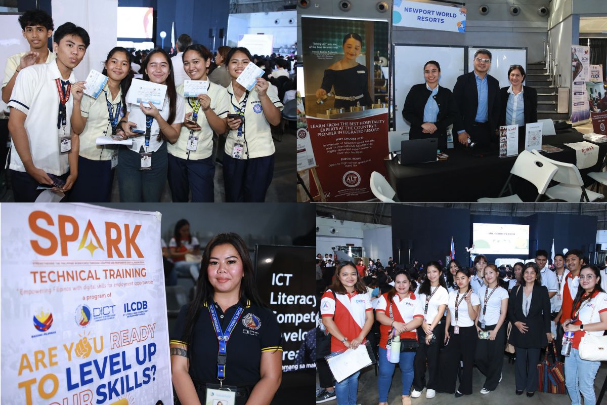 Interactive booths from DICT and private partners let students explore future career paths and digital upskilling opportunities