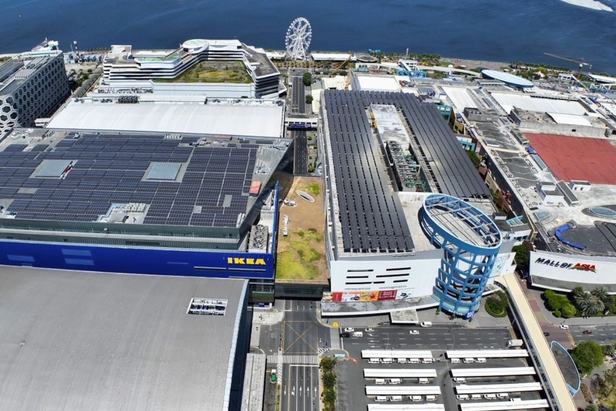 The 2MWp rooftop solar photovoltaic system installed at MOA Square