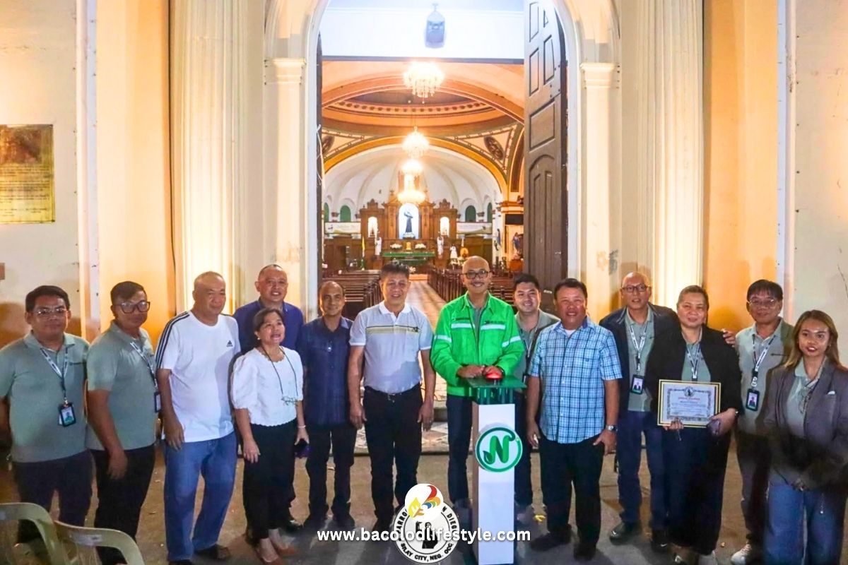 Church members, local leaders, and Negros Power employees during the Lighting ceremony of the Cathedral