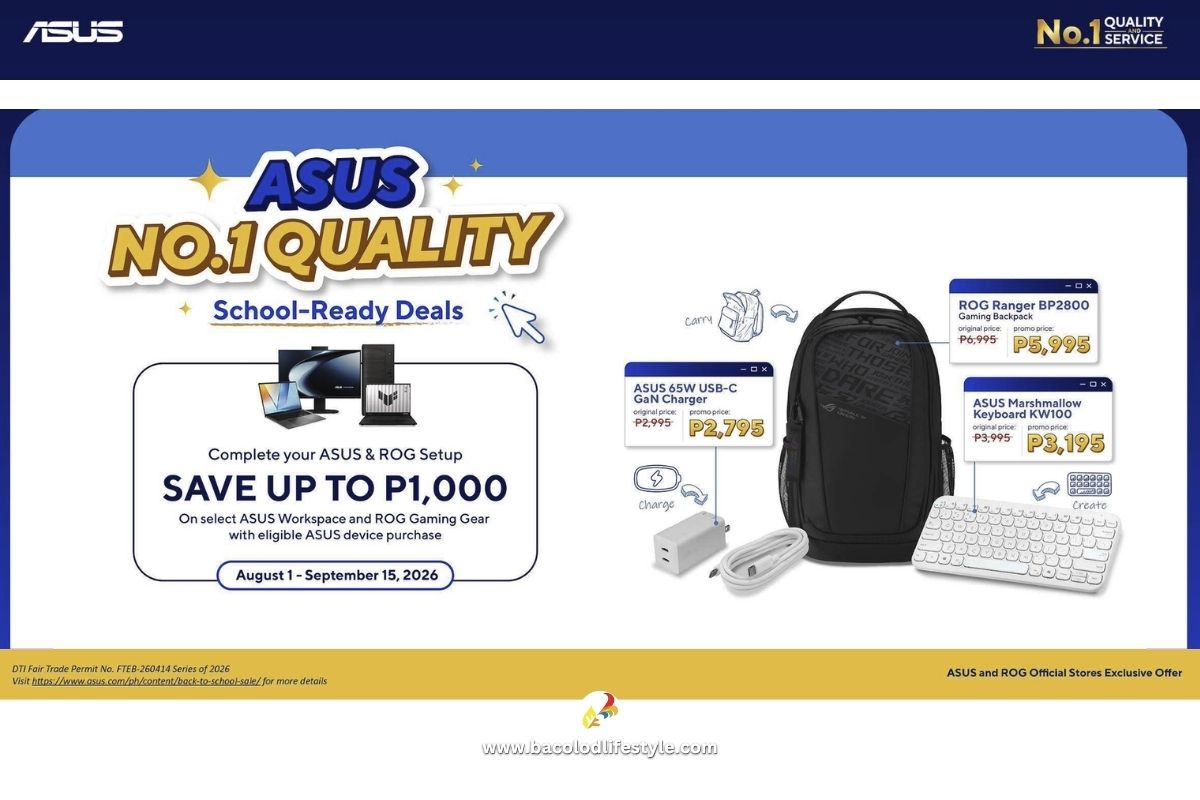 SAVE UP TO PHP 1,000 ON ASUS WORKSPACE ACCESSORIES AND ROG GAMING GEAR
