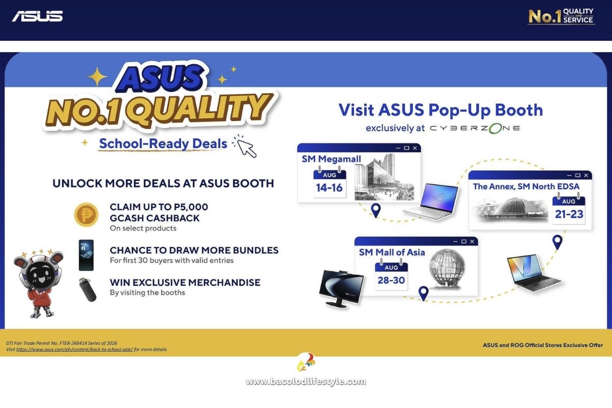 UNLOCK UP TO PHP 5,000 GCASH CASHBACK AT THE ASUS POP-UP BOOTHS